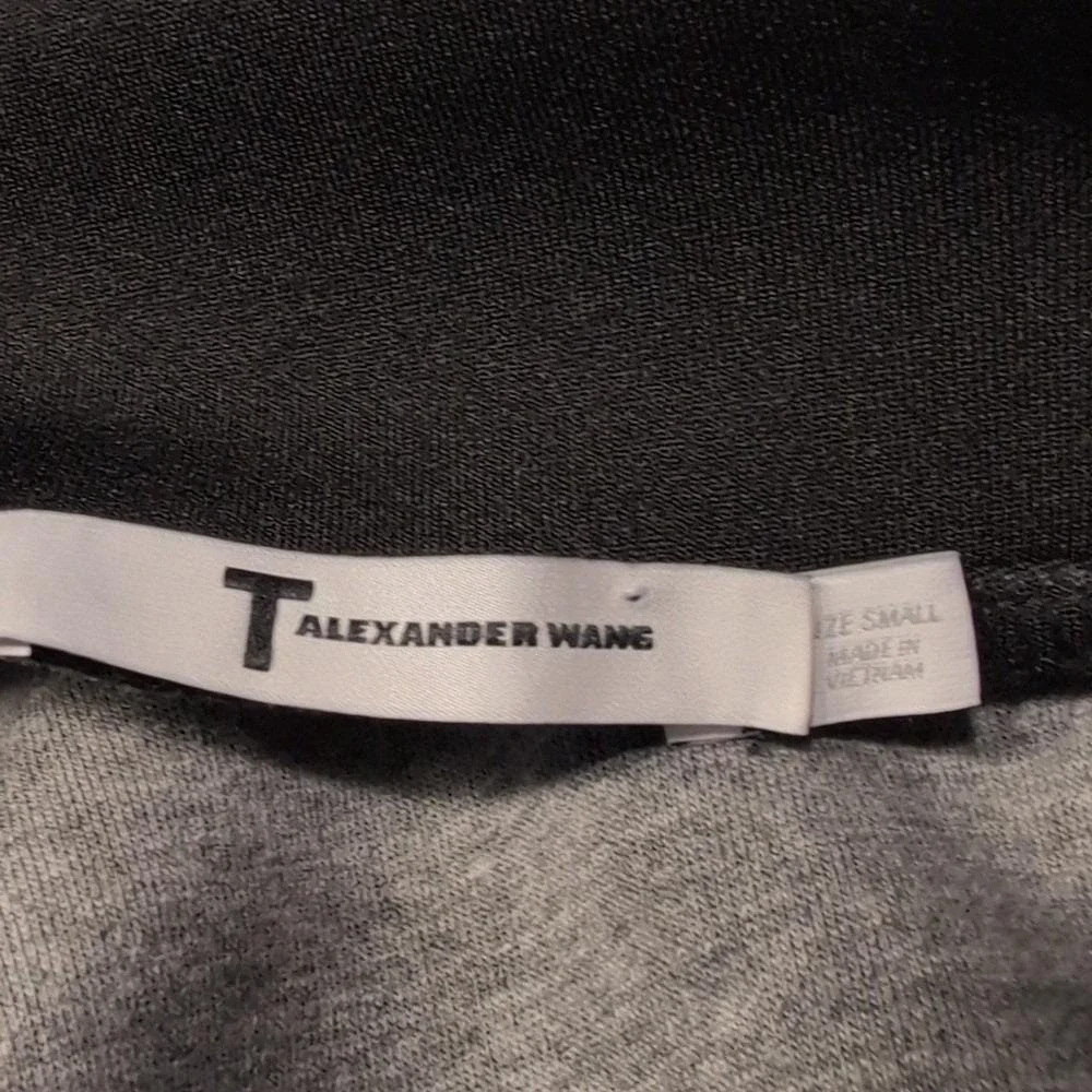 T by Alexander Wang Black Neoprene Scuba‎ Bomber Jacket Size Small